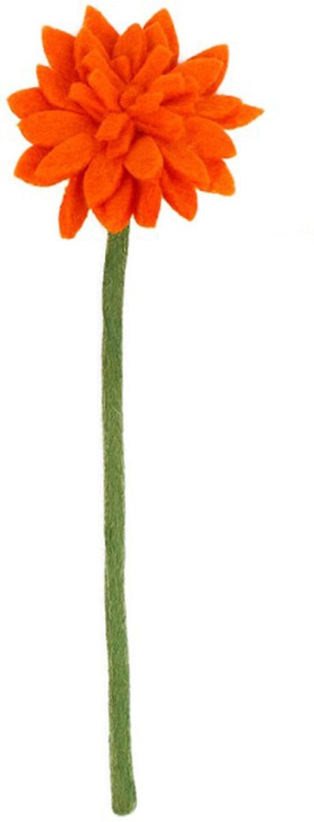 Gerbera Bloem Oranje Vilt - 38 cm