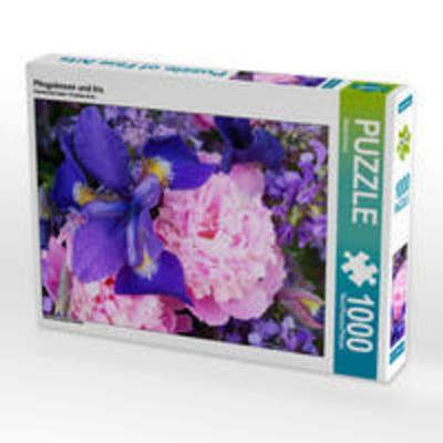 CALVENDO Puzzle Pfingstrosen und Iris 1000 Teile Lege-Größe 48 x 64 cm Foto-Puzzle Bild von Gisela Kruse