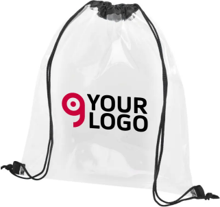 Sacca trasparente Lancaster PVC 33x38 cm chiusura coulisse Personalizzate o neutre