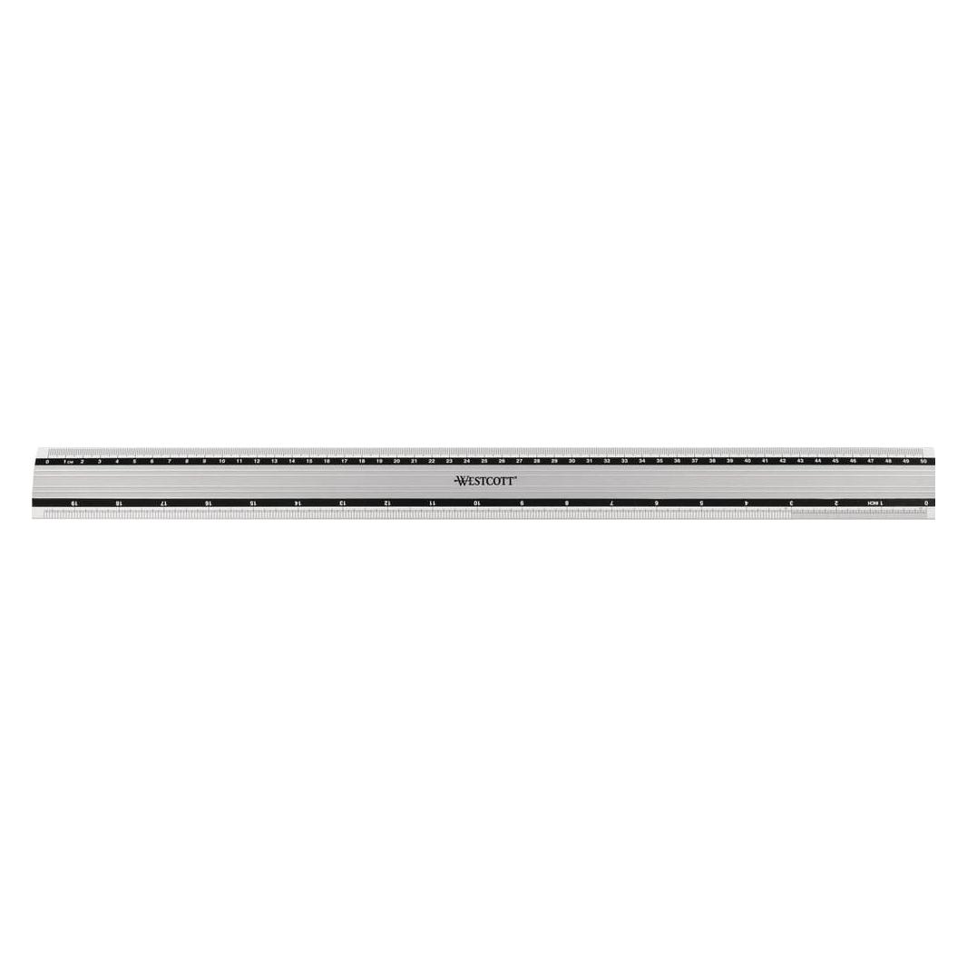 Westcott Aluminium-Lineal (50 cm, Aluminium) (E-1019300)