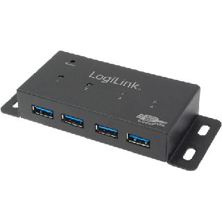 LogiLink UA0149 4-port USB 3.0 extern mit Netzteil schwarz