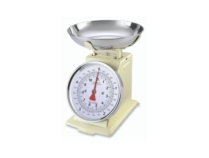 Küchenwaage TERRAILLON Trad 500 , beige (crème), B:20,8cm H:25,2cm L:22cm, Edelstahl, Küchenwaagen, Küchenwaage, Mechanische Küchenwaage