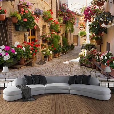 Wandteppich Schloss Garten Landschaft Tapisserie Kunst Dekoration Vorhang hängend Familie Schlafzimmer Wohnzimmer Dekoration Wandtuch XXL Natur