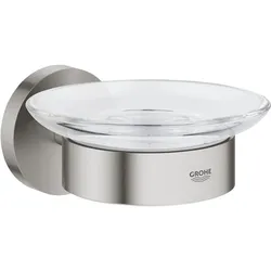 Grohe, Seifenspender + Seifenschale, Start QuickFix Seifenschale mit Halter, klebbar, supersteel