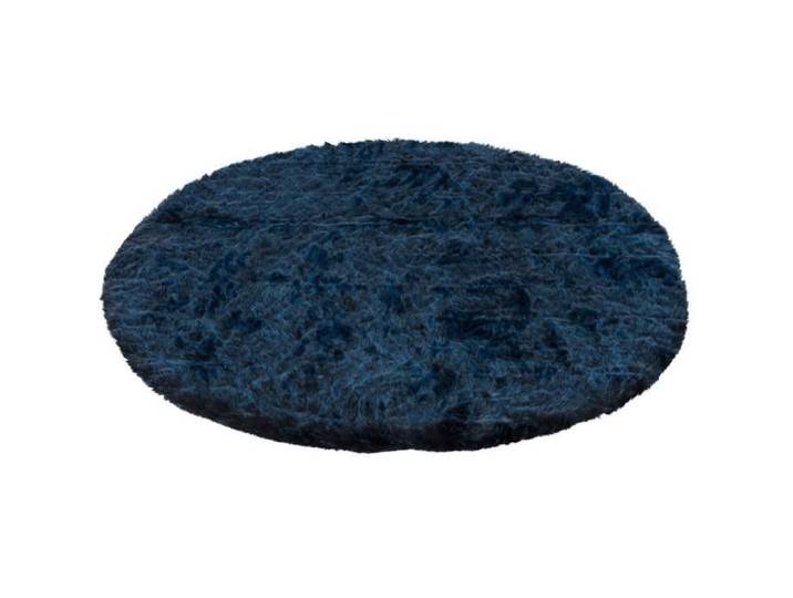 Tapis - PERGAMON - Aspen - Rond - 160x160 cm - Bleu - Shaggy