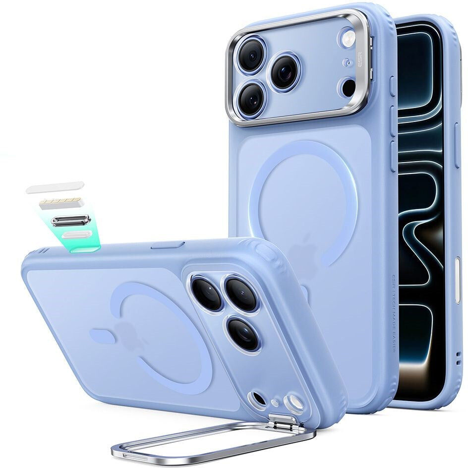 ESR iPhone 18 Pro Max / 17 Pro Max Classic Hybrid Kickstand Mobil Cover - MagSafe Kompatibel - Blå