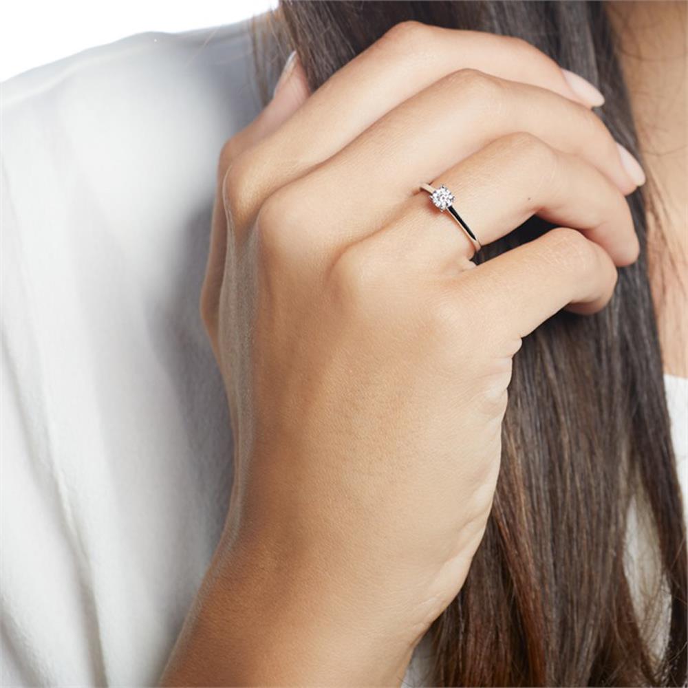 Brilladia 14K Weißgoldring mit Diamanten silber