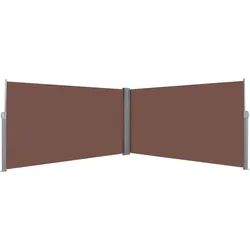 Helloshop26 - Ausziehbare Seitenmarkise/Sichtschutz für Terrasse Garten Balkon 160 x 600 cm braun 02_0007098