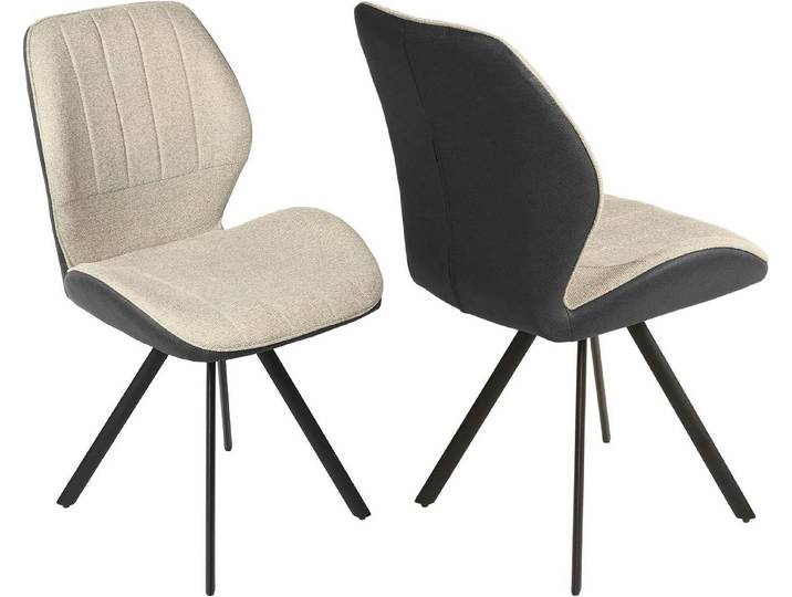 Jiexi Küchenstuhl Esszimmerstuhl, Patchwork-Design, Polsterstuhl mit Metallbeinen