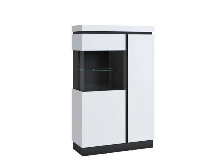 Vitrine Campania Alpinweiß Dekor