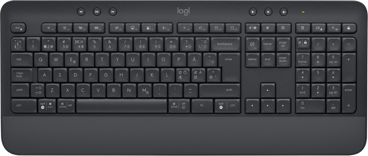 Logitech Signature K650 Draadloos Toetsenbord Bluetooth LE QWERTY Scandinavisch Grijs