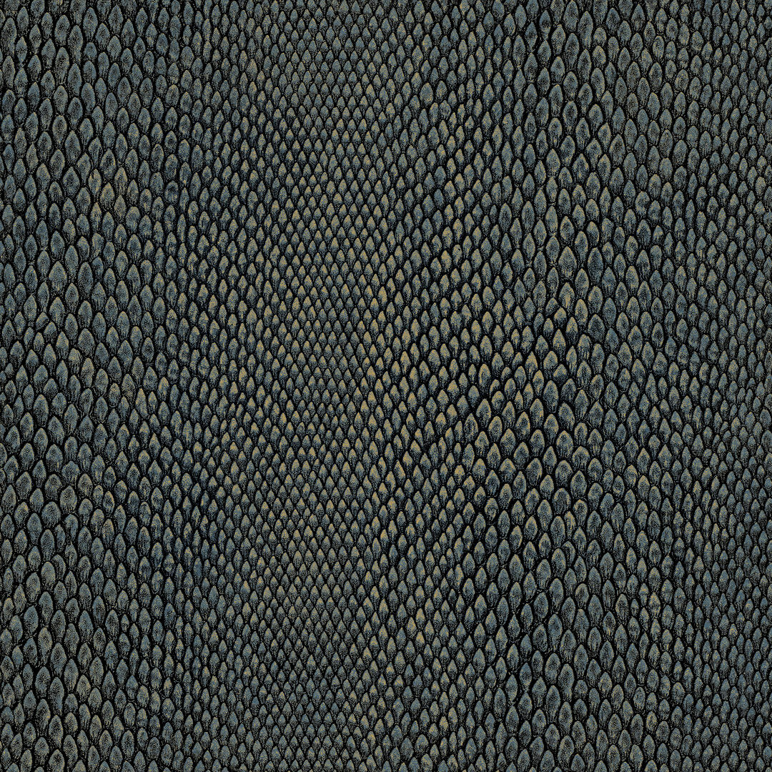 World Menagerie Malissa 10.05m x 53cm Textured Glitter Wallpaper Roll Blue/Gold