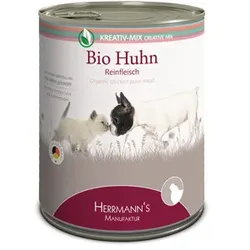 Herrmann's Selection Reinfleisch 800g Dose Hundenassfutter Sparpaket 12 x 800g Bio Huhn