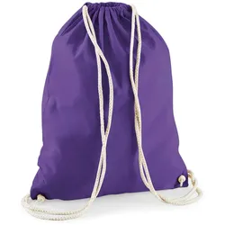 Westford Mill Baumwoll Turnbeutel Sportbeutel W110 purple 37 x 46 cm
