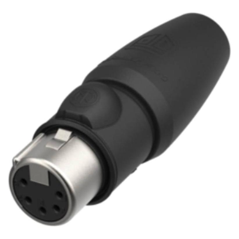 Neutrik NC5FX1-TOP XLR-Steckverbinder Kupplung, gerade Polzahl: 5 Schwarz 1 St. (NC5FX1-TOP)