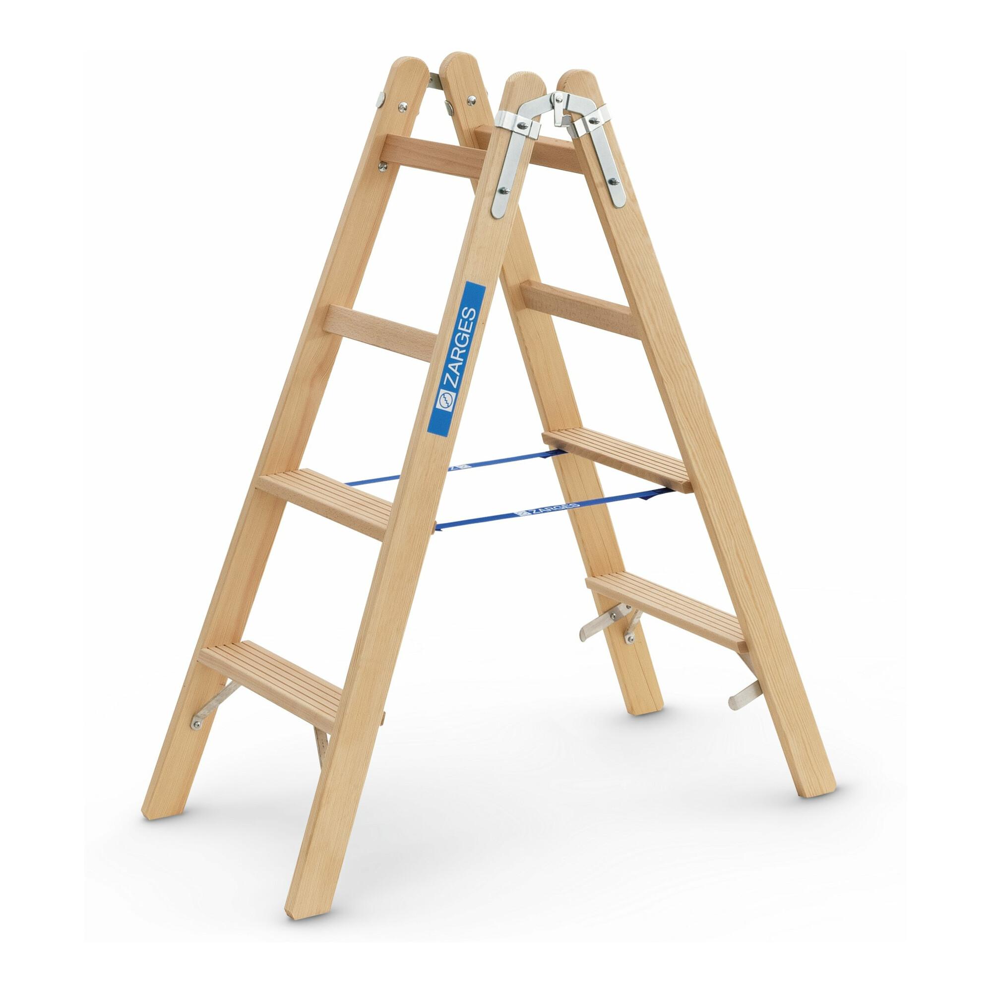 ZARGES Crestastep B - Holz-Stufenleiter 2 x 4 Stufen (40025)