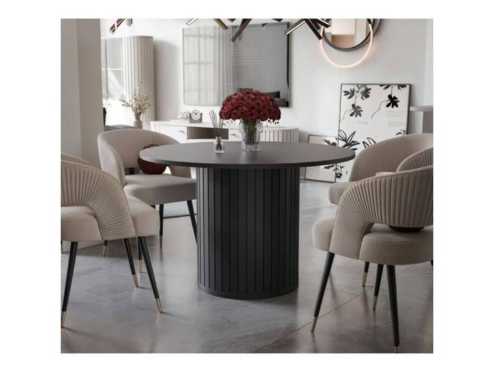 Table à manger SENTO - Table de salle à manger - 120x75 2 cm - Noir