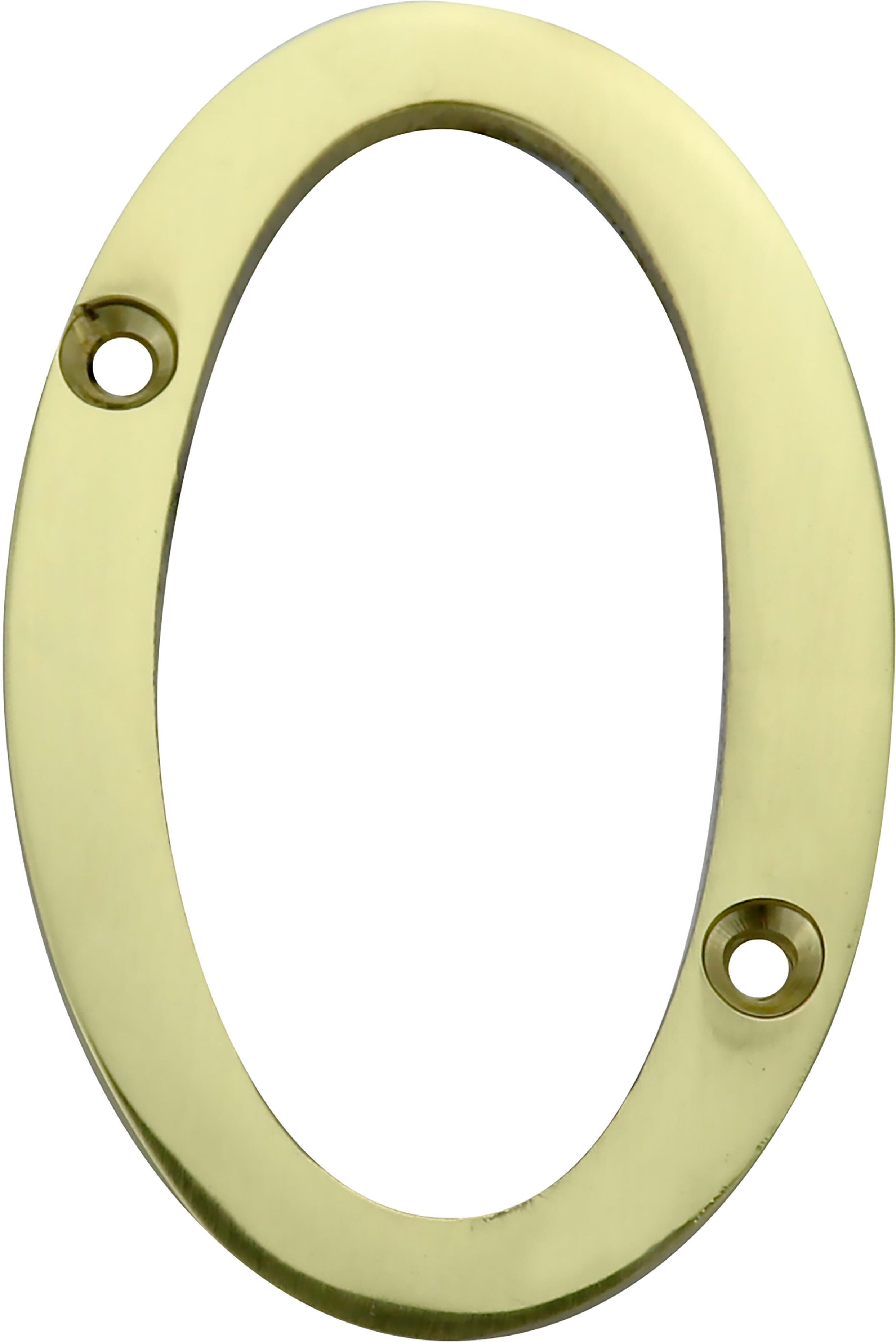 Cottali NUMERO INGLESE  ''0'' 75 mm OTTONE LUCIDO VERNICIATO