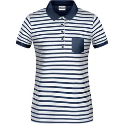 James & Nicholson Damen Piqué Polo gestreift 8029