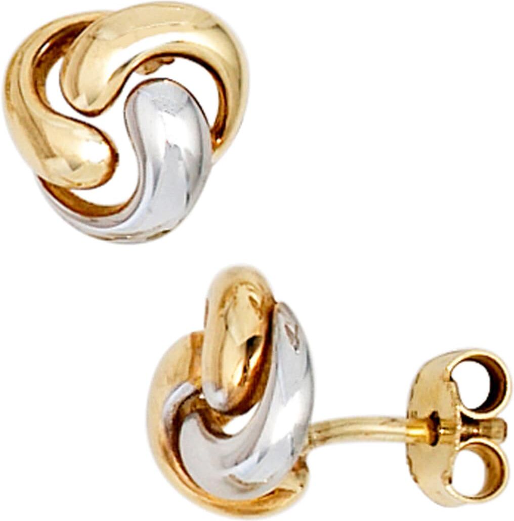 Paar Ohrstecker JOBO, gold (gelbgold 333), Ohrringe, Damen, 8,5mm, Gelbgold 333, Knoten 333 Gold bicolor