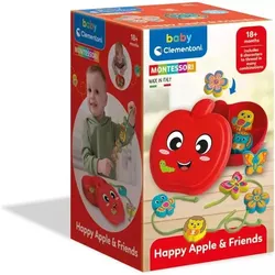 Baby Clementoni: Fädelspiel im Apfel-förmigen Behälter