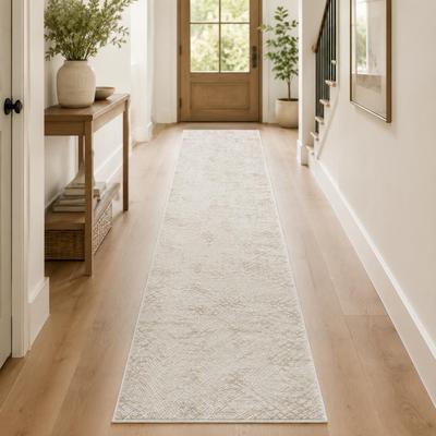 Well Woven Lafayette Sterling Textured Abstract Area Rug, Cream Gold Tonal Neutral