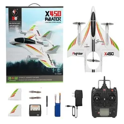 s-idee® XK X450 RC VTOL Flugzeug – 6-Achs Brushless Fixed-Wing mit Vertikalstart 3s mit Akku& Usb Lad