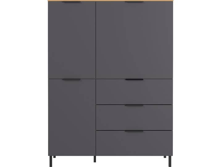 Germania California Highboard Holzwerkstoff Grau/Braun