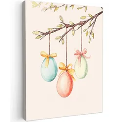 LEINWANDBILD Osterkuchen - Schleife - Eier Room Decor 30x40 cm