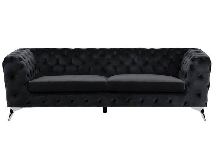 Beliani - Canapé style Chesterfield en velours noir SOTRA