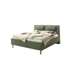 SCHÖNER WOHNEN Kollektion Polsterbett mit Bettkasten  Madrid ¦ grün ¦ Maße (cm): B: 188 H: 115