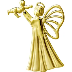 Karen Blixen Christbaumschmuck Engel mit einem Baby goldfarben