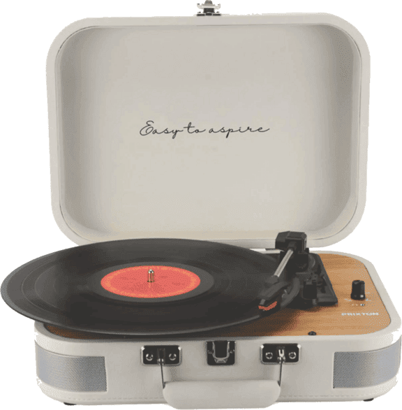 Tocadiscos - Prixton VC600, Jack 3.5mm, 33.3/45/78 rpm, Crema