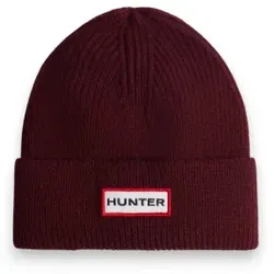 Hunter Unisex. XRU0047251 Mütze-Schal-Set in Bordeaux (OSFA), Lässig, Wolle