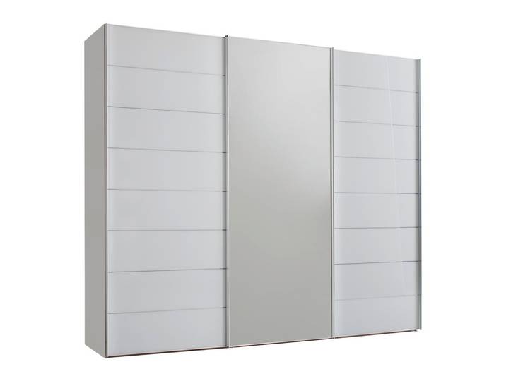 Schwebetürenschrank 298/222/68 cm Grau