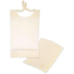 Meditrade Einweg-Lätzchen für Erwachsene beige 100 Stück beige, 38x68 cm