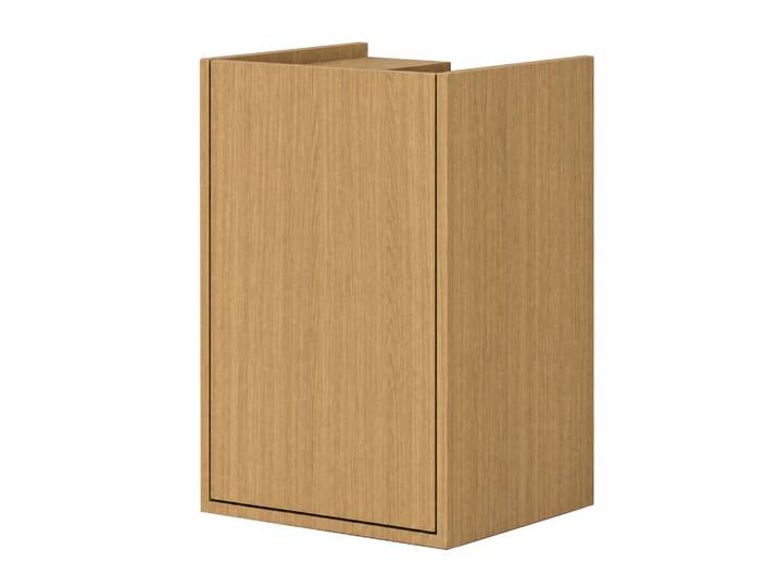 Mid.you Waschbeckenunterschrank Tito, Eichefarben, Kunststoff, 1 Fächer, 42x62x35 cm, stehend, Holzmöbel, Holzschränke, Waschbeckenunterschränke Holz
