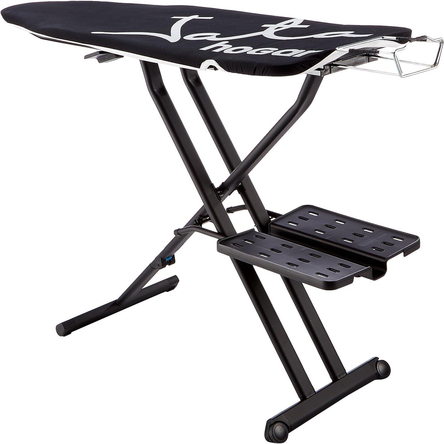 Bügelbrett höhenverstellbar klappbar Metall schwarz 118x47x15 cm