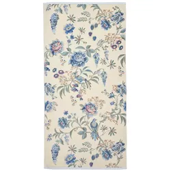 Beddinghouse Duschtuch Secret Garden 70 x 140 cm Baumwolle Weiß, Blau Weiß /