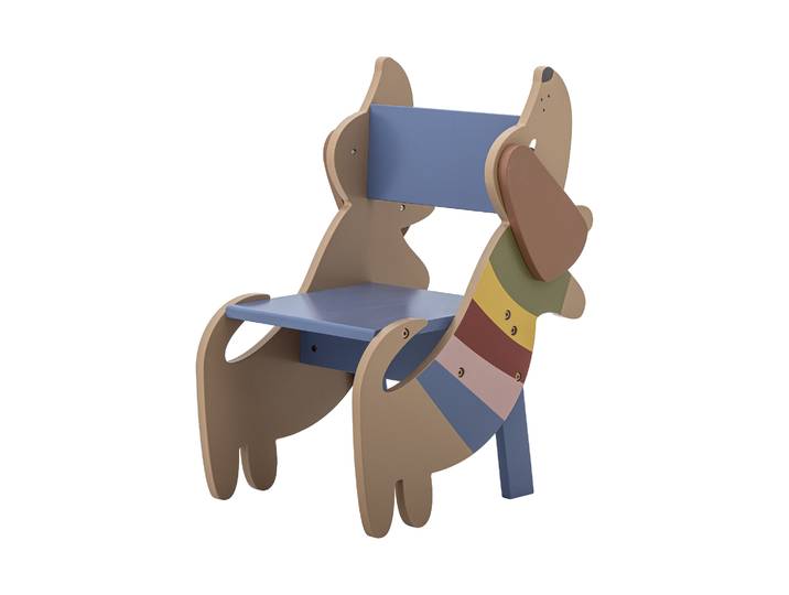 Bloomingville MINI Kinderstoel Charlie Hond - Meerkleurig