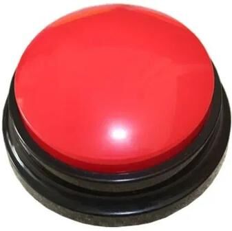 Inspire Curations Recordable Dog Training Button Personalized Talking Buzzer For Pet Communication recording red