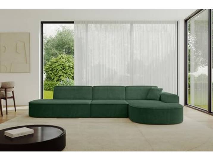 ALTDECOR Ecksofa in L-Form MARI-L2 328x171x79,5 - Grün