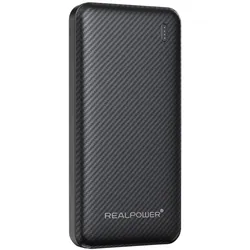 RealPower PB-10000 SSB,10.000mAh,Feststoffbatterie,schwarz (10000 mAh, 22.50 W, 37 Wh), Powerbank, Schwarz