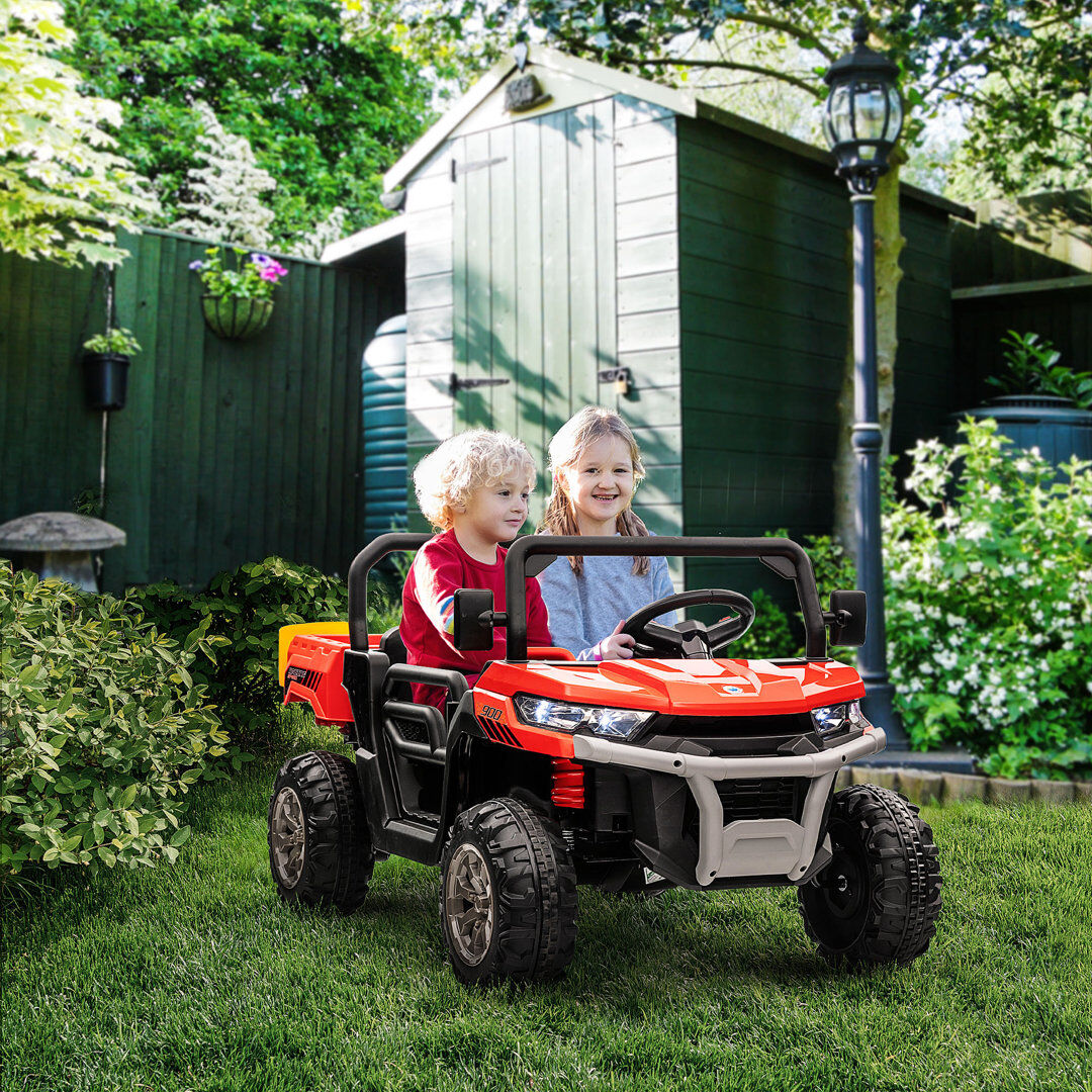 Greear Isabelle & Max Kids Ride on Car with Electric Bucket, 12V, Parental Remote Red/Black 2