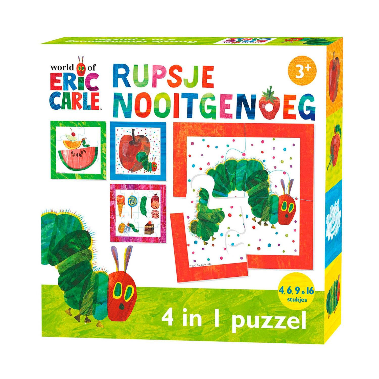 Bambolino De Zeer Hongerige Rups 4-in-1 puzzel met 4 stukjes voor kinderen vanaf 3 jaar