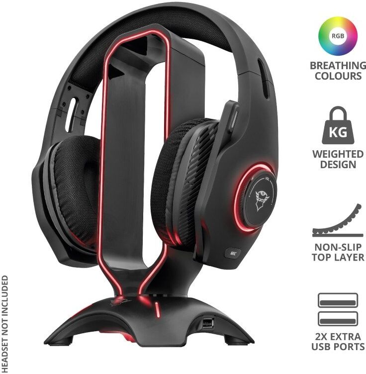 Supporto cuffie Trust 23647 GXT 265 Cintar Rgb Black