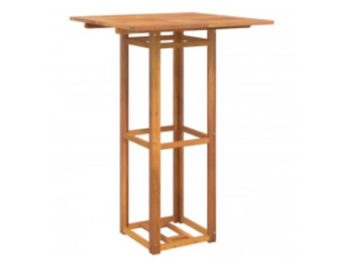 HFXHIJXQ Bistrotisch 75x75x110 cm Massivholz Akazie Stehtisch Garten Stilvoller Stehtisch aus geöltem Akazienholz mit Latten-Tischplatte für Terrasse, Balkon und den Außenbereich.