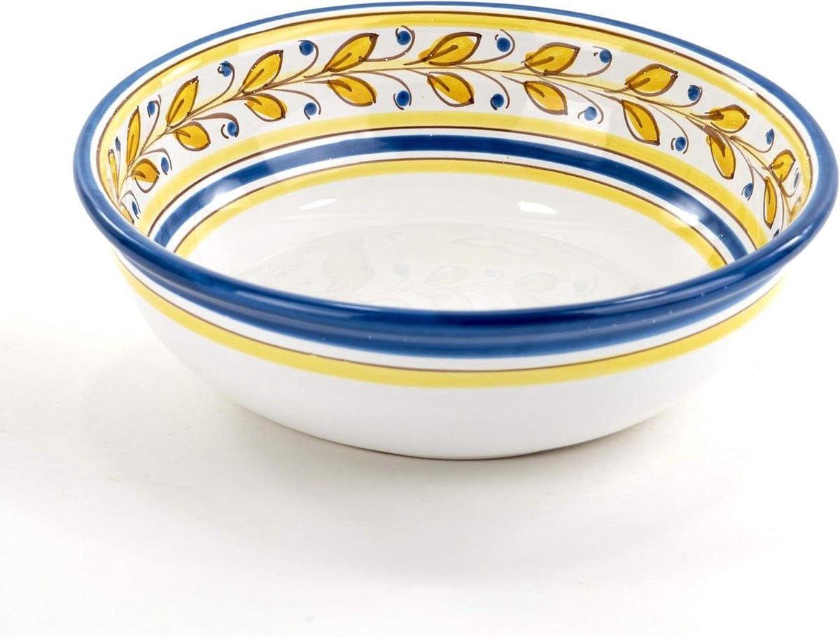 Keramische Saladekom Blauw - Handgemaakte Serveerschaal - Ø 25 cm