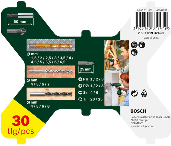 Coffret X-Line titane de 30 pièces ; Bosch (2607019324)