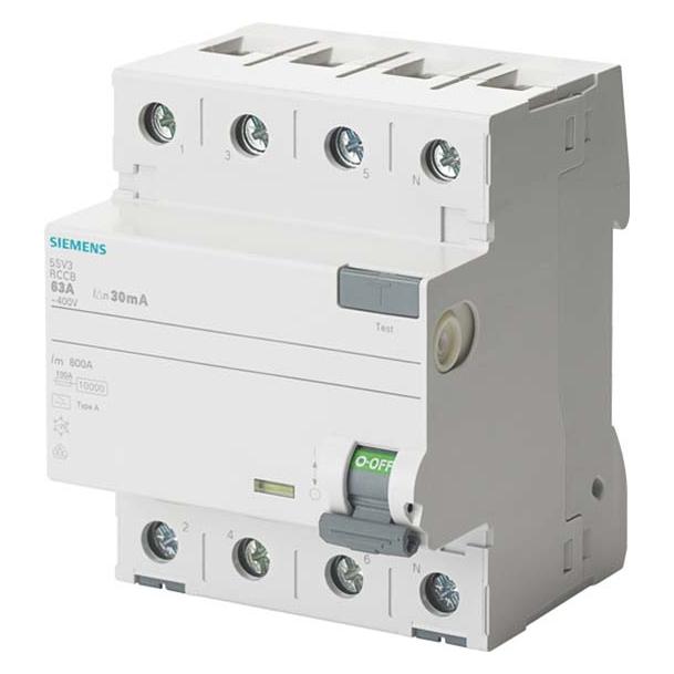 Siemens FISchutzschalter Typ A selektiv A 00 mA Un AC (5SV34448LA)
